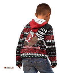 New Zealand Kiwi Santa Christmas Kid Hoodie He Wairua Kirihimete LT9