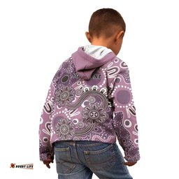 Personalised NAIDOC Week 50 Years Deadly Always Kid Hoodie Pink Aboriginal Artwork Dot Painting LT9