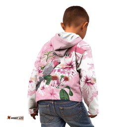 Personalised Australia Day Kid Hoodie Pink Parrot Bird Opal Art LT9