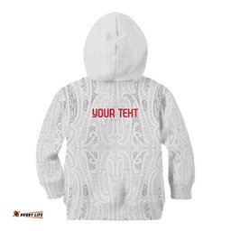 New Zealand Maori Heart Tribal Personalised Kid Hoodie Polynesian Patterns LT9