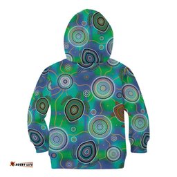 NAIDOC 50 Years of Deadly Kid Hoodie Sea Turtle Aboriginal Dot Art LT19