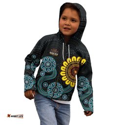 NAIDOC 50 Years of Deadly Kid Hoodie Sun Aboriginal Dot Art LT19