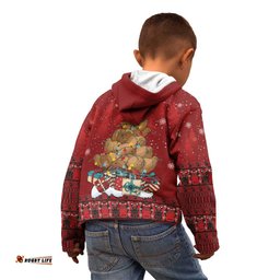 Funny Kiwi Bird Xmas Tree Kid Hoodie New Zealand Tribal Christmas Spirit LT9