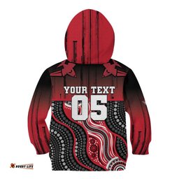 Custom Essendon Go Bombers Kid Hoodie Don The Sash DT05