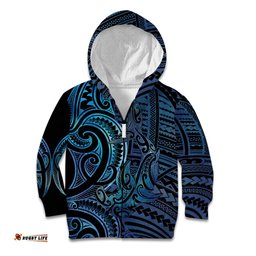 New Zealand Hammerhead Shark Kid Hoodie Maori Haehae Mangopare Galaxy LT14
