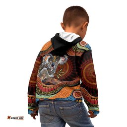 Indigenous Koala Australia Kid Hoodie Australian Aboriginal Art Proud LT14