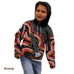 Indigenous Platypus Australia Kid Hoodie Australian Aboriginal Art Proud LT14