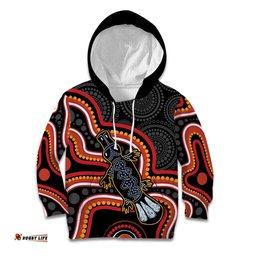 Indigenous Platypus Australia Kid Hoodie Australian Aboriginal Art Proud LT14
