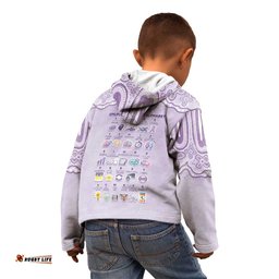 Personalised Epilepsy Awareness Alphabet Kid Hoodie Purple Ribbon Butterfly Cute Style DT05