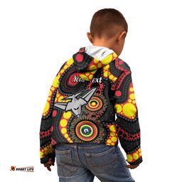 Essendon Bombers NAIDOC Week 2026 Personalised Kid Hoodie 50 Years of Deadly Aboriginal Art LT14
