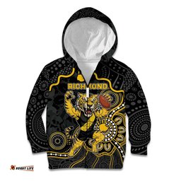 Custom Richmond Football Kid Hoodie Aboriginal Dot Art Pattern DT05