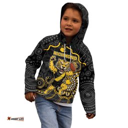 Custom Richmond Football Kid Hoodie Aboriginal Dot Art Pattern DT05