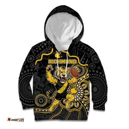 Custom Richmond Football Kid Hoodie Aboriginal Dot Art Pattern DT05