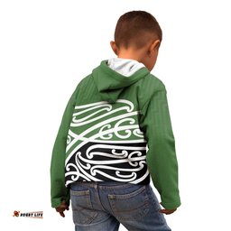 Green Fern New Zealand Kowhai Ngutukak Kid Hoodie LT9