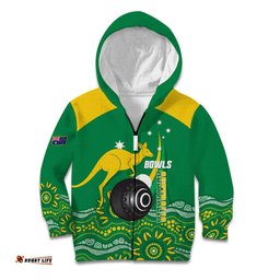 Custom Bowls Australia Kid Hoodie Aussie Kangaroo Aboriginal Art LT14