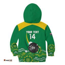Custom Bowls Australia Kid Hoodie Aussie Kangaroo Aboriginal Art LT14