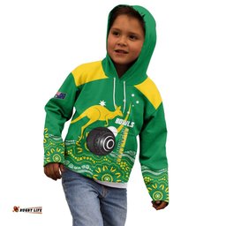 Custom Bowls Australia Kid Hoodie Aussie Kangaroo Aboriginal Art LT14