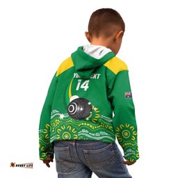Custom Bowls Australia Kid Hoodie Aussie Kangaroo Aboriginal Art LT14