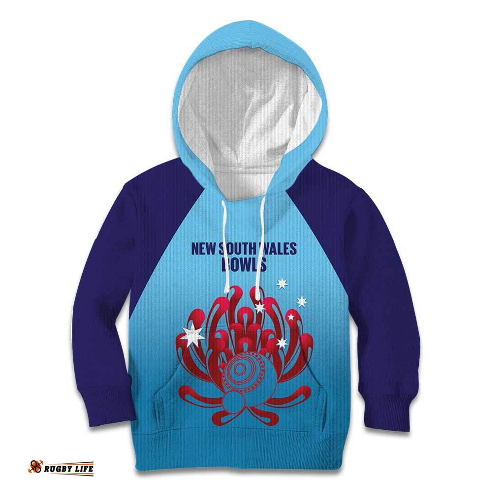 Custom New South Wales Bowls Australia Kid Hoodie Go Champions NSW Waratah LT14