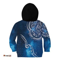 Matariki Galaxy Kid Hoodie New Zealand Map Maori Pattern LT9