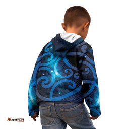 New Zealand Maori Matariki Kid Hoodie Galaxy Kowhaiwhai LT7