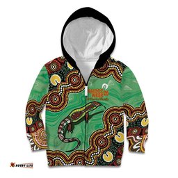 Personalised Australia Goanna NAIDOC Week 2026 Kid Hoodie 50 Years of Deadly Aboriginal Art LT14