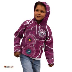 Sea Eagles NAIDOC Week 2026 Personalised Kid Hoodie 50 Years of Deadly Aboriginal Art LT14
