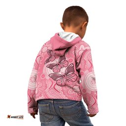 Personalized Pink Butterfly Spirit Kid Hoodie Australias Breast Cancer Awareness LT9