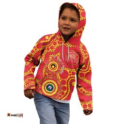 Suns NAIDOC Week 2026 Personalised Kid Hoodie 50 Years of Deadly Aboriginal Art LT14
