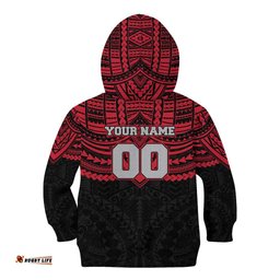 Personalized Essendon Bombers Kid Hoodie Polynesian Tribal Pattern Heritage Football TS04