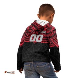 Personalized Essendon Bombers Kid Hoodie Polynesian Tribal Pattern Heritage Football TS04