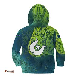 Torres Strait Islands Kid Hoodie Vibrant Polynesian Tribal Pattern Art TS04