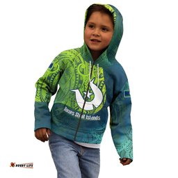 Torres Strait Islands Kid Hoodie Vibrant Polynesian Tribal Pattern Art TS04