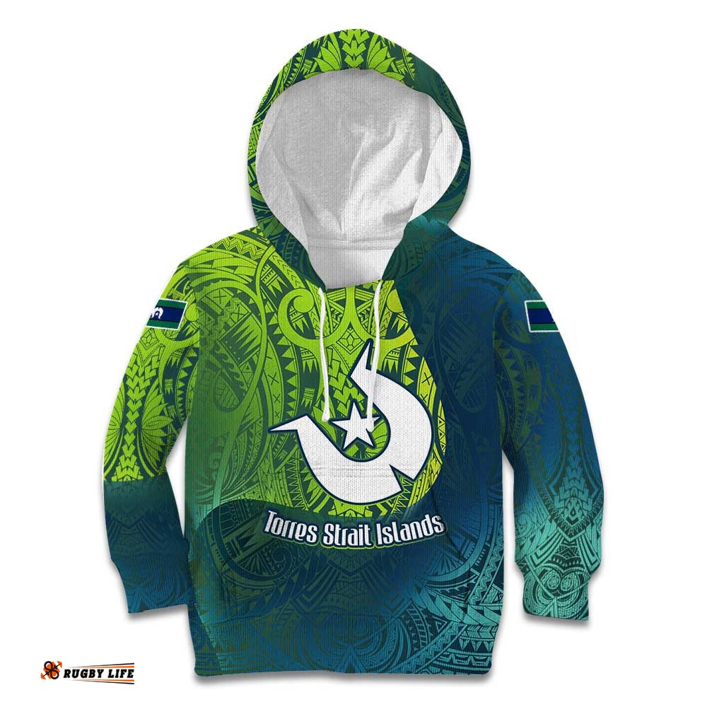 Torres Strait Islands Kid Hoodie Vibrant Polynesian Tribal Pattern Art TS04