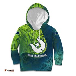 Torres Strait Islands Kid Hoodie Vibrant Polynesian Tribal Pattern Art TS04