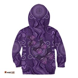 Purple Butterfly Spirit Kid Hoodie Australian Epilepsy Awareness LT9