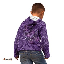 Purple Butterfly Spirit Kid Hoodie Australian Epilepsy Awareness LT9