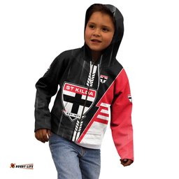 Personalized St Kilda Saints Kid Hoodie Modern Geometric Sports Graphic Style TS04