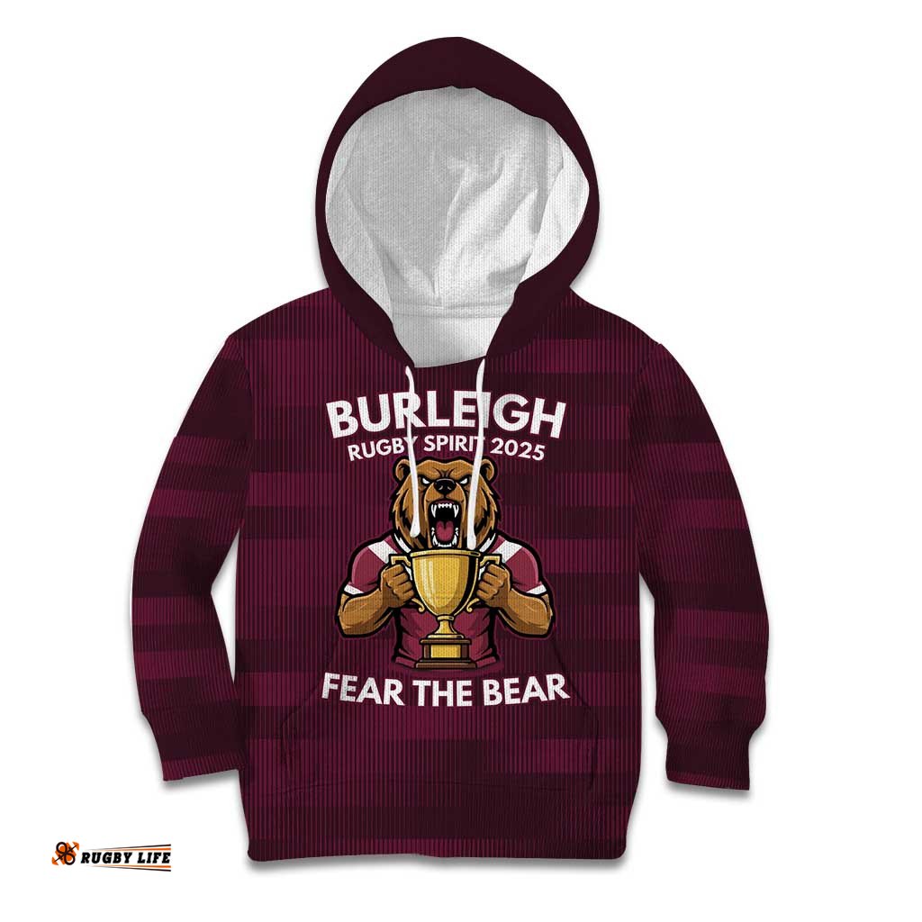 Pride of Burleigh Rugby Spirit Custom Kid Hoodie Queensland Grand Final Edition 2025 LT9