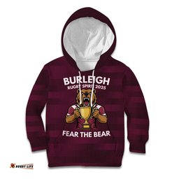 Pride of Burleigh Rugby Spirit Custom Kid Hoodie Queensland Grand Final Edition 2025 LT9