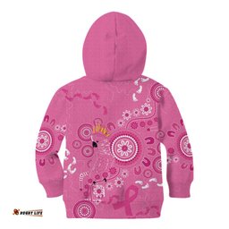Pink Ribbon Australia Kid Hoodie Breast Cancer Awareness Aboriginal Cacatua leadbeateri LT14