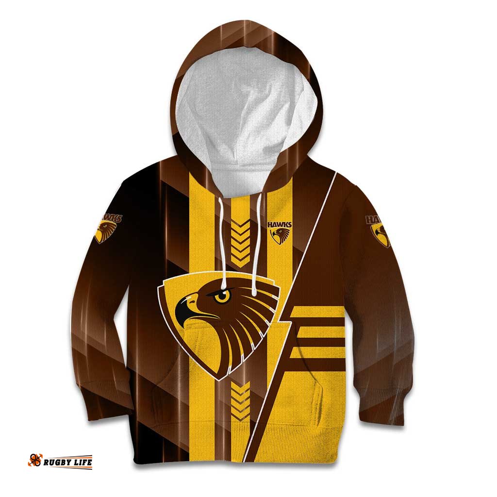 Personalized Hawthorn Hawks Kid Hoodie Modern Geometric Sports Graphic Style TS04