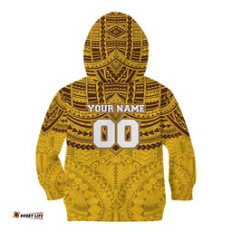 Personalized Hawthorn Hawks Kid Hoodie Polynesian Tribal Pattern Heritage Football TS04