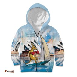 Personalised Australia Sailing Kid Hoodie Life Is Better On A Boat LT14
