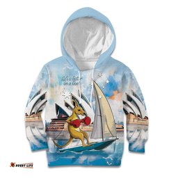 Personalised Australia Sailing Kid Hoodie Life Is Better On A Boat LT14
