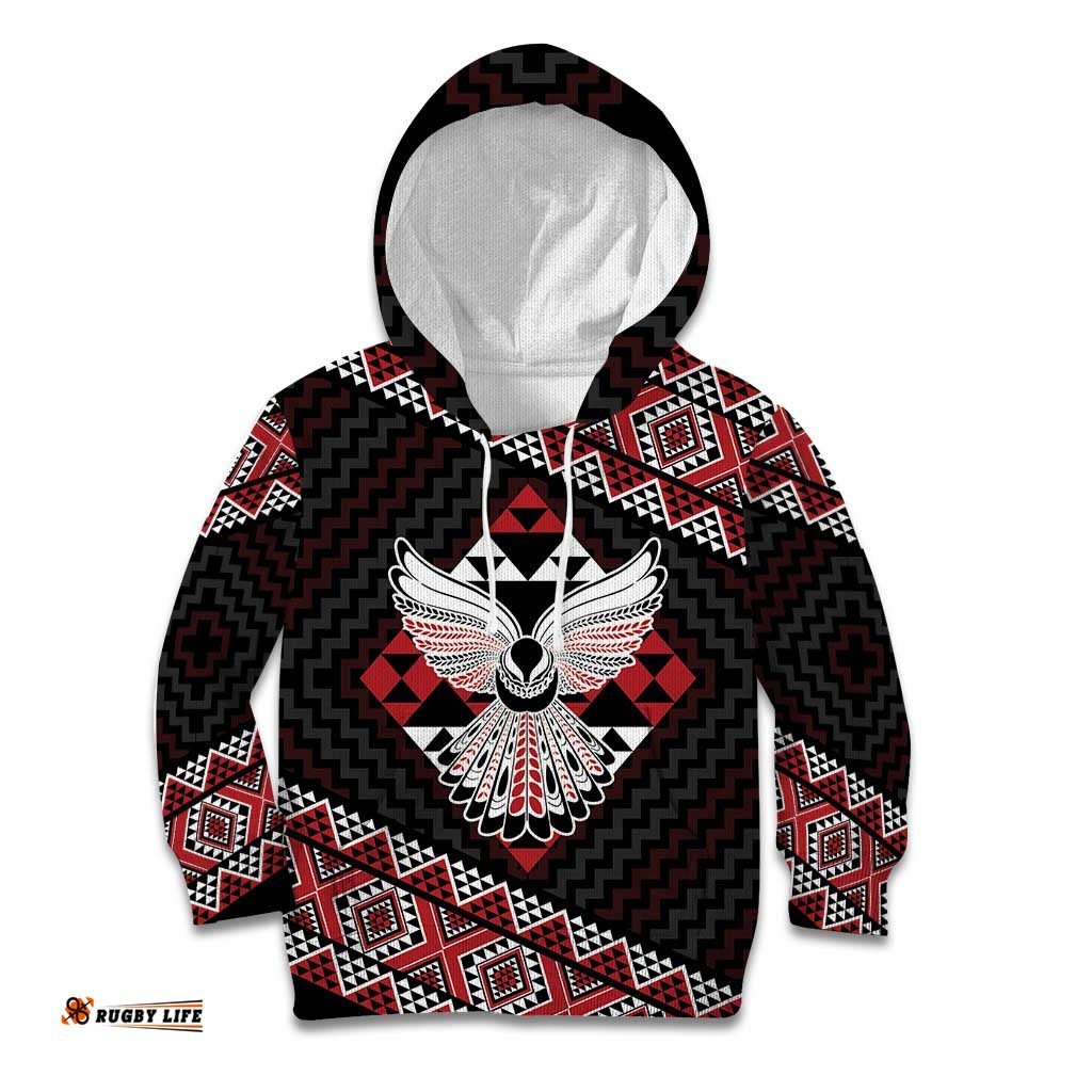 Taniko Aotearoa Kid Hoodie Poutama Mix Piwakawaka - Ver02 LT7