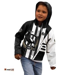 Personalized Collingwood Magpies Kid Hoodie Modern Geometric Sports Graphic Style TS04
