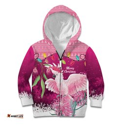 Pink Cockatoo Australia Christmas Kid Hoodie Grevillea Eucalyptus Blossoms LT14