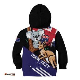 Personalised Australia Kangaroo Koala Together Kid Hoodie Special Edition LT01