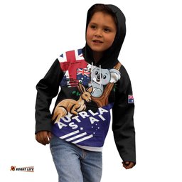 Personalised Australia Kangaroo Koala Together Kid Hoodie Special Edition LT01